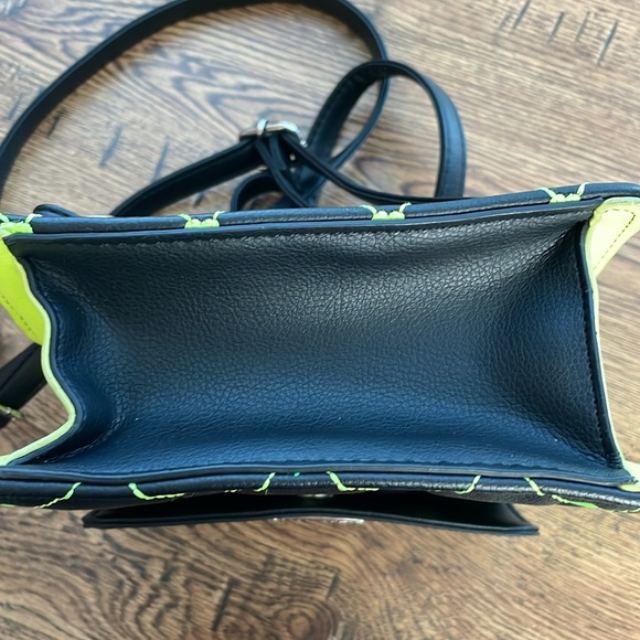 Luv Betsey Johnson Small Black with Lime Green Hearts
Backpack Purse. - Picture 10 of 10